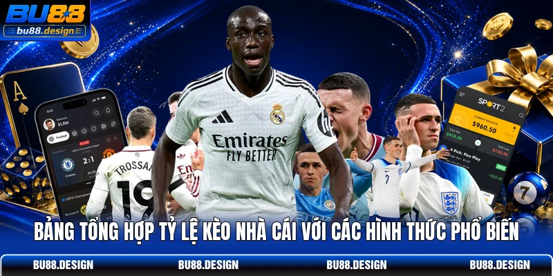 Bảng tổng hợp tỷ lệ kèo nhà cái với các hình thức phổ biến