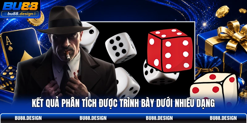 Kết quả phân tích được trình bày dưới nhiều dạng