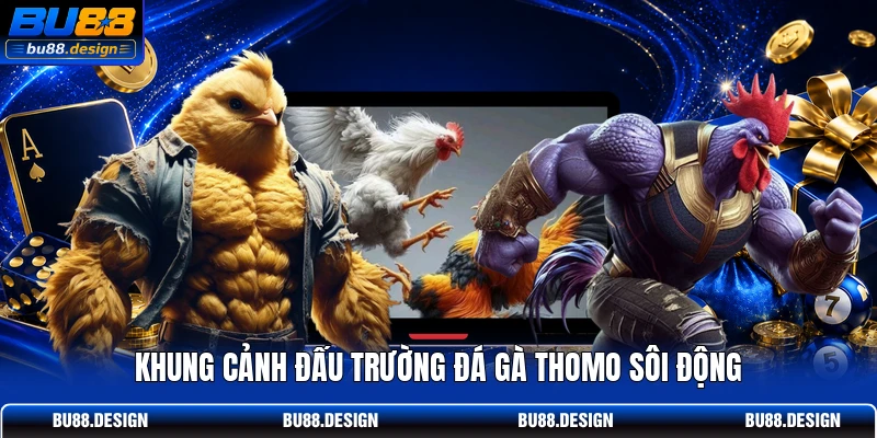Khung cảnh đấu trường đá gà Thomo sôi động